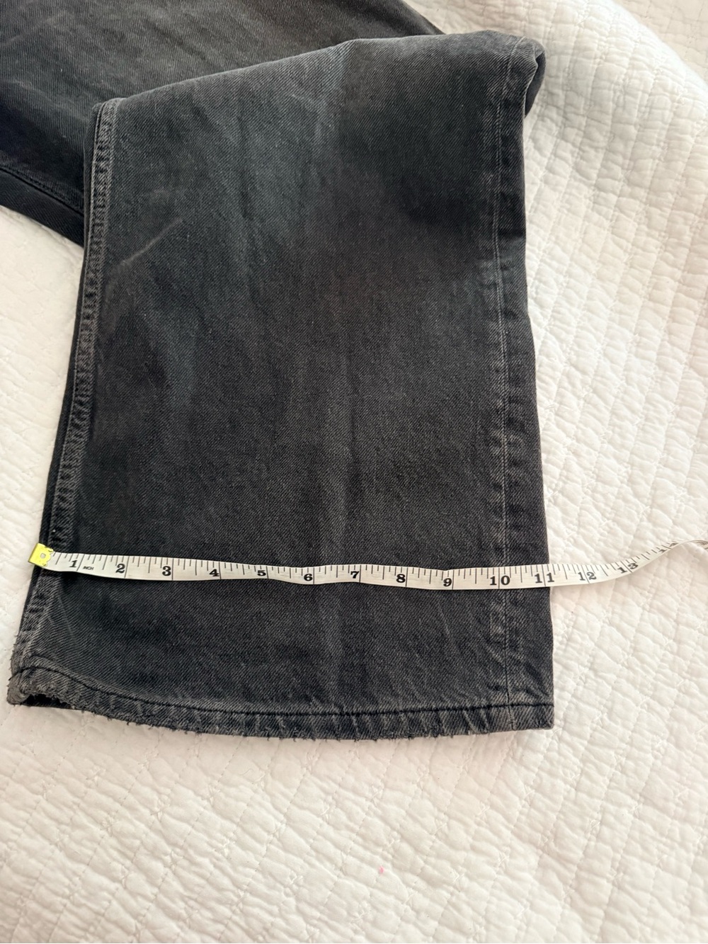 We The Free Tinsley Baggy High Rise Straigjt Leg Jeans Faded Black Slouch Grunge - Picture 15 of 16